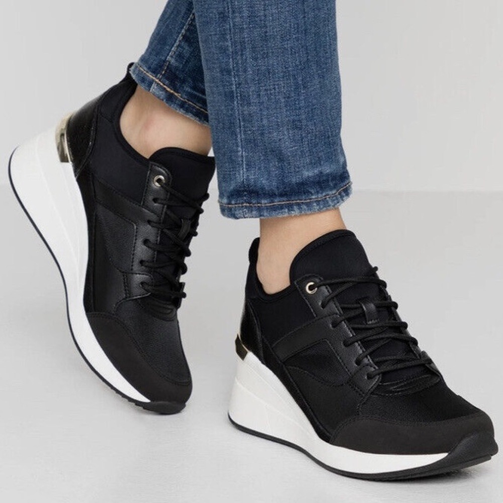 ALDO Women's Thrundra Platform Wedge Sneaker, Stylish Mid-Height Sz 10